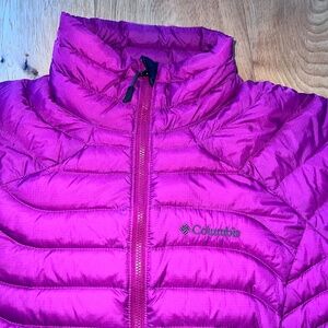 Columbia Pink Down Puffer Jacket, Lightweight, Size M
